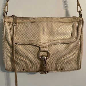 Rebecca Minkoff M.A.C. Cream Gold Faux Snake Python Crossbody Bag